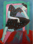 Femme assise en noir 2006